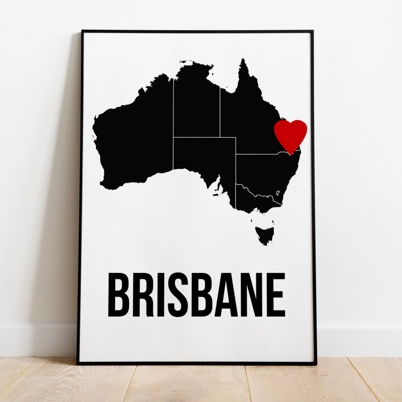 Brisbane Heart Poster