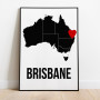 Brisbane Heart Poster