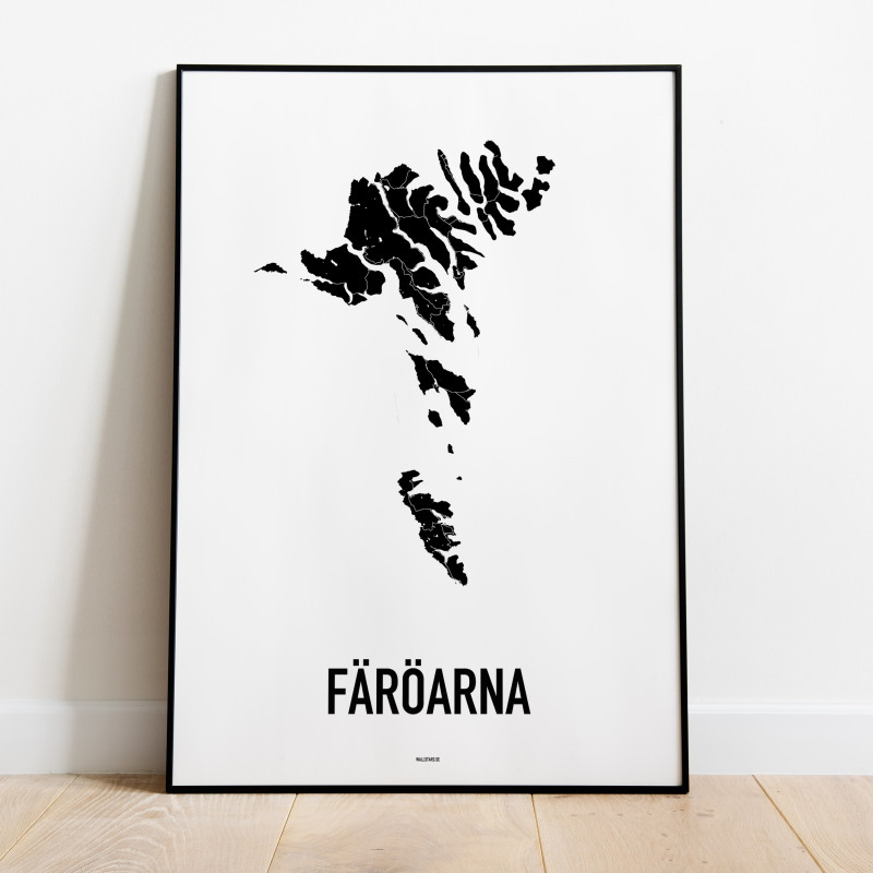 Färöarna Karta 2 Poster