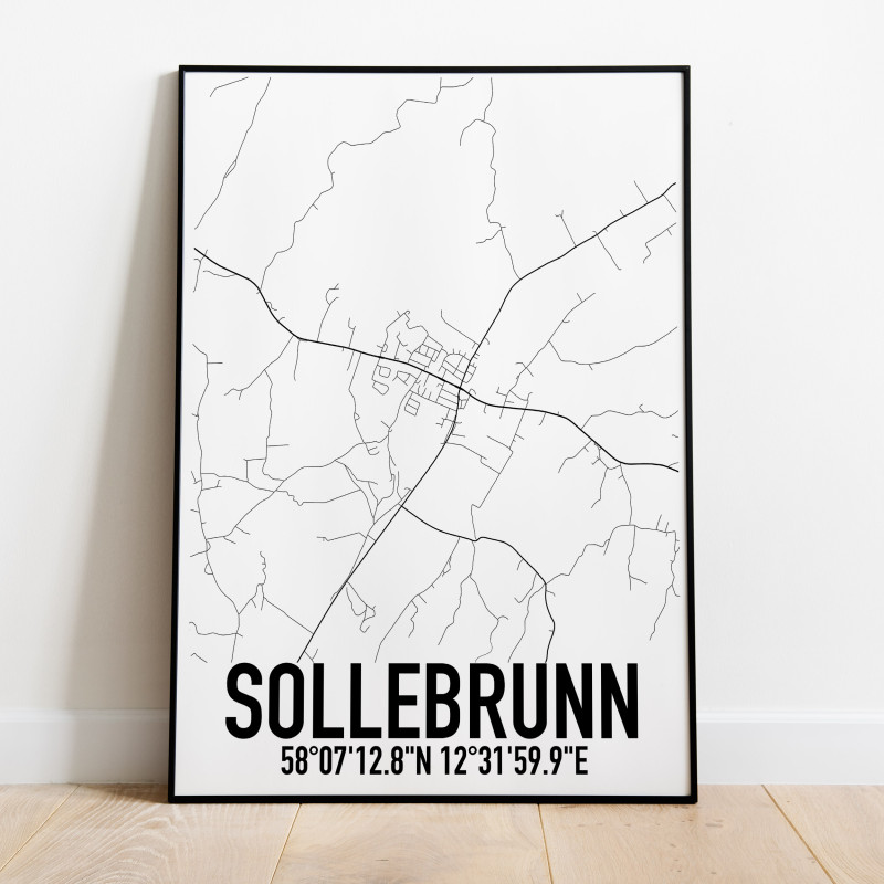 Sollebrunn Karta Poster