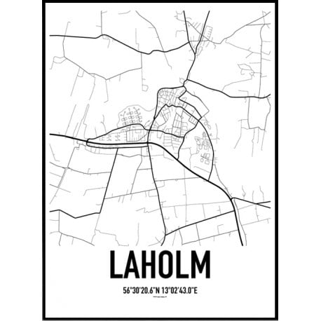 Laholm Karta Poster