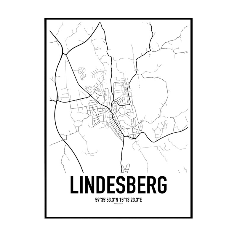Lindesberg Karta Poster. Hitta dina posters online hos Wallstars