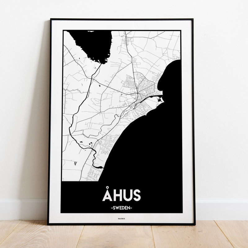 Åhus Urban Karta Poster