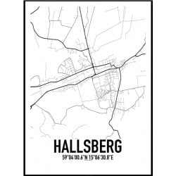 Hallsberg Karta Poster