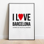 I Love Barcelona Poster