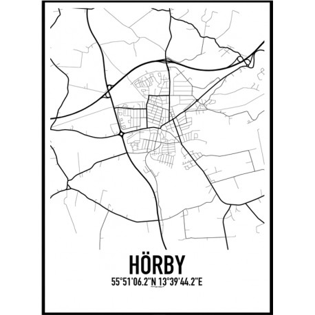 Hörby Karta Poster