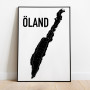 Karta Öland Poster