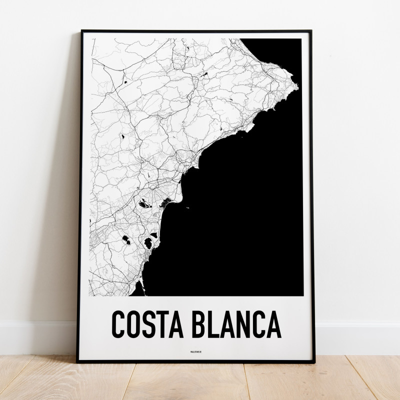 Costa Blanca Karta Poster