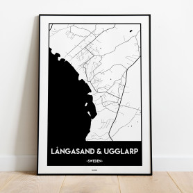 Långasand och Ugglarp Urban Karta