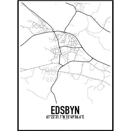 Edsbyn Karta Poster