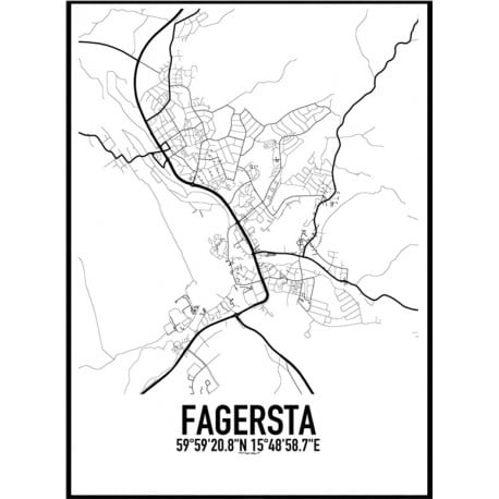 Fagersta Karta Poster. Hitta dina posters online hos Wallstars