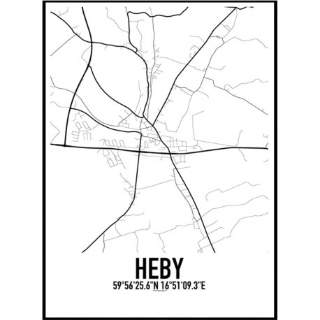 Heby Karta Poster
