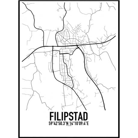 Filipstad Karta Poster
