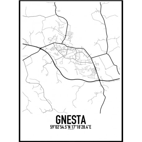 Gnesta Karta Poster. Hitta dina posters online hos Wallstars