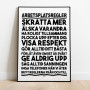 Arbetsplatsregler Poster