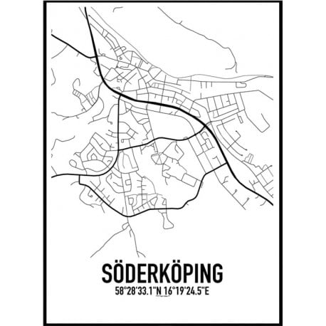 Söderköping Karta Poster