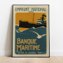 Banque Maritime Vintage Poster