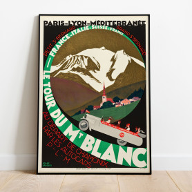 Tour du Mont Blanc Vintage Poster