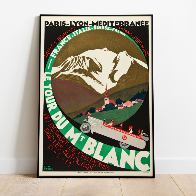 Tour du Mont Blanc Vintage Poster