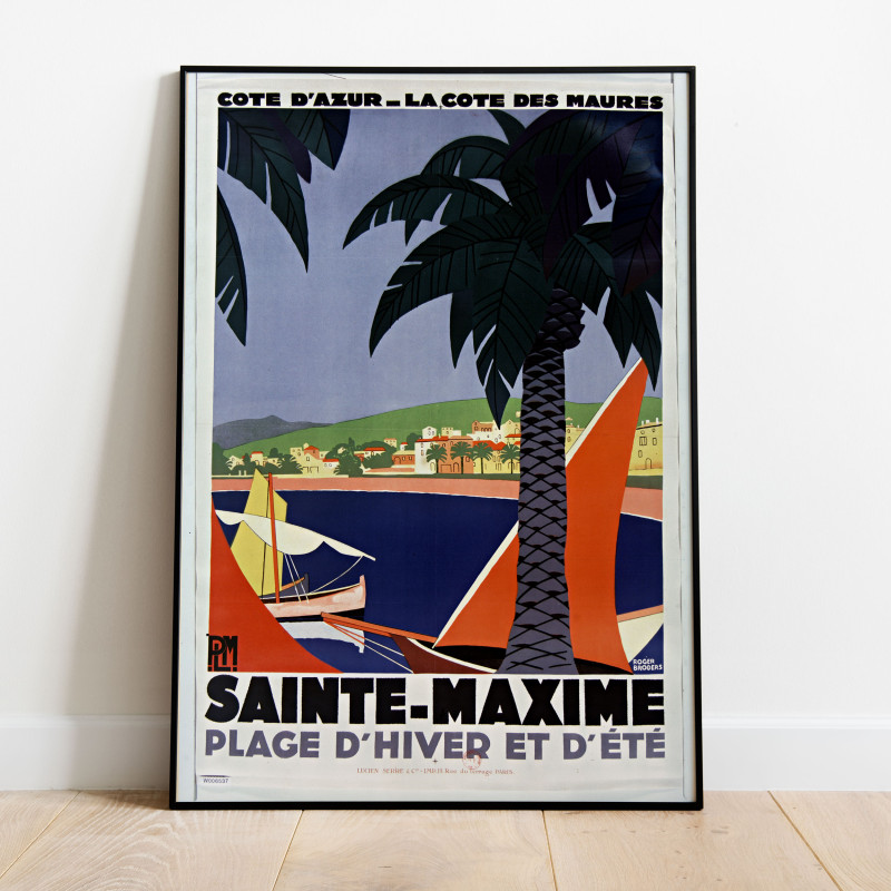 Sainte-Maxime Provence Vintage Poster