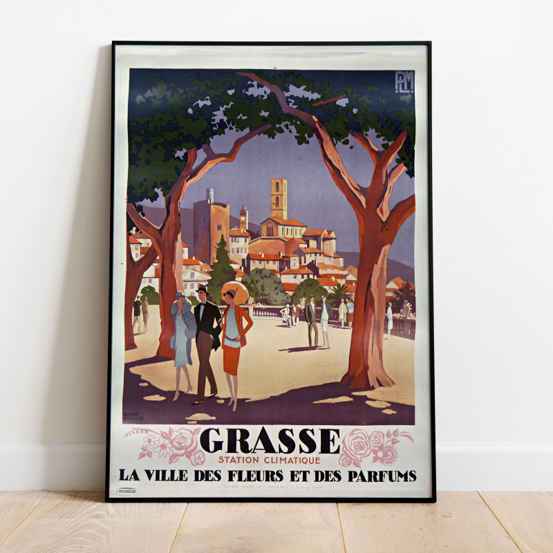 Grasse Provence Frankrike Vintage Poster