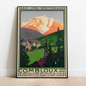 Combloux Frankrike Vintage Poster