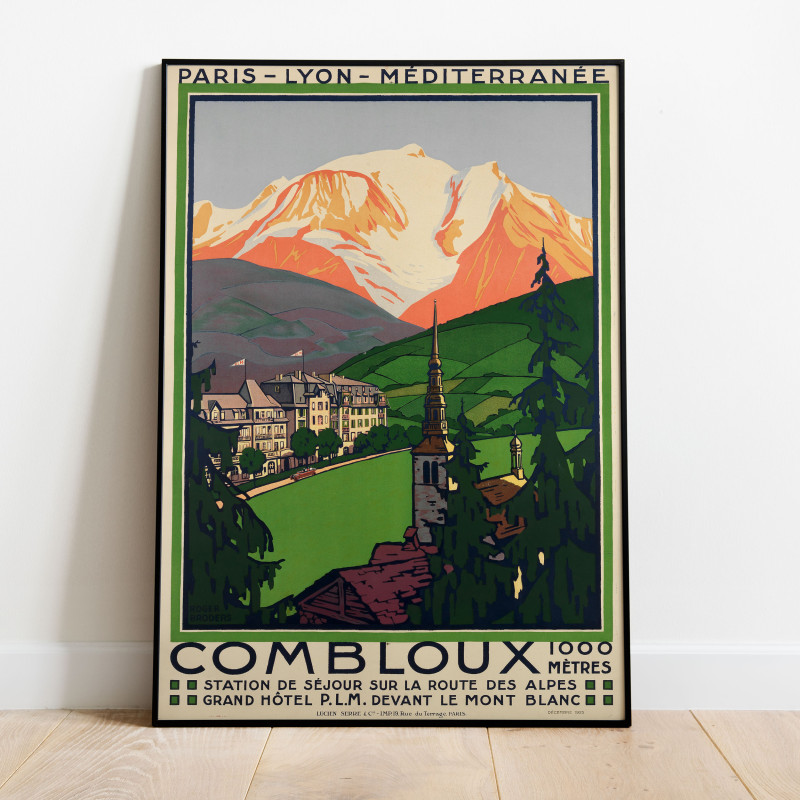 Combloux Frankrike Vintage Poster