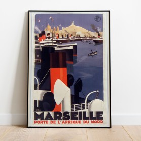 Marseille Port Provence Vintage Poster