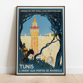 Tunis Tunisien Vintage Poster