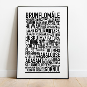 Brunflomåle Poster