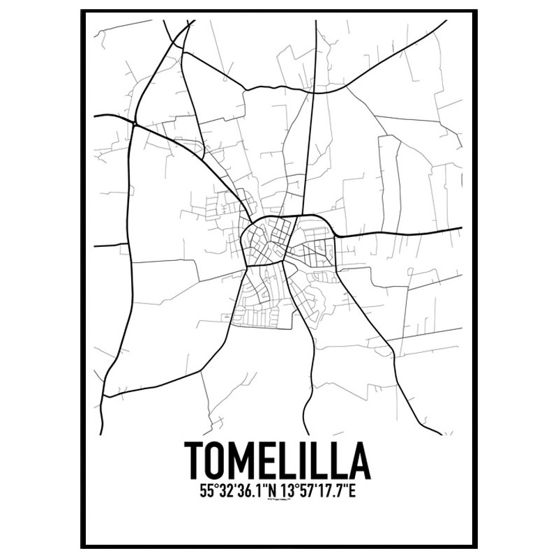Tomelilla Karta Poster. Hitta dina posters online hos Wallstars