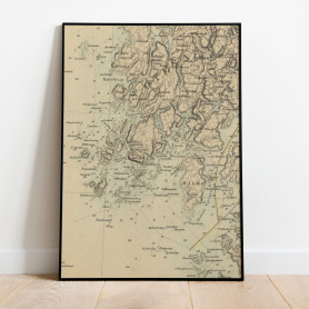 Malmön Smögen Kungshamn Historisk Karta 1858