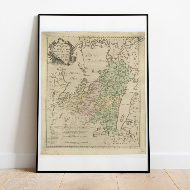 Skaraborg Historisk Karta 1780