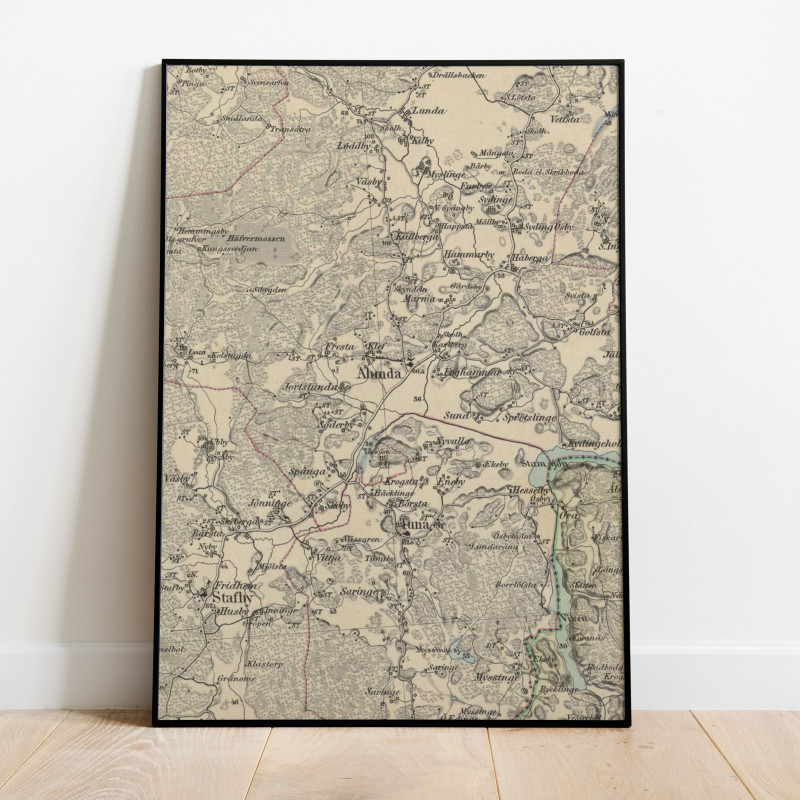 Alunda Tuna Stavby Historisk Karta 1876