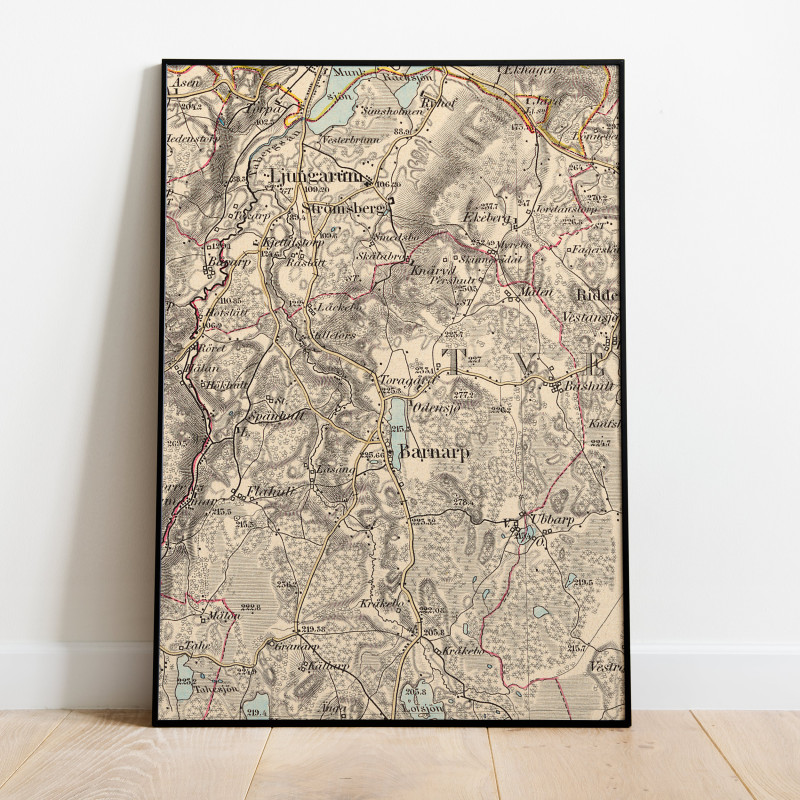 Barnarp Ljungarum Historisk Karta 1887