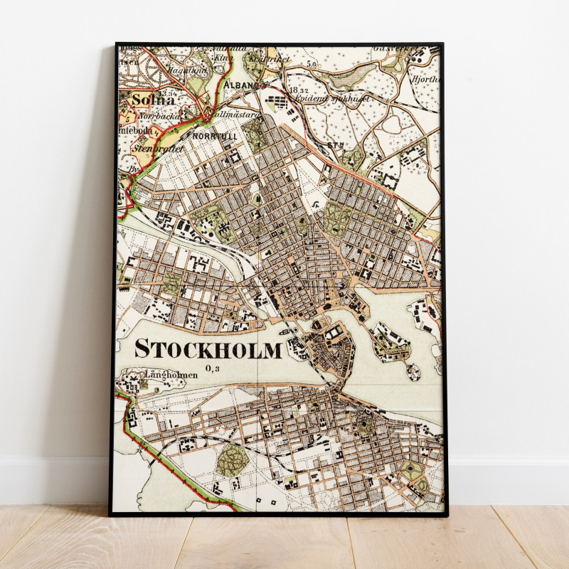 Stockholm City Historisk Karta 1902