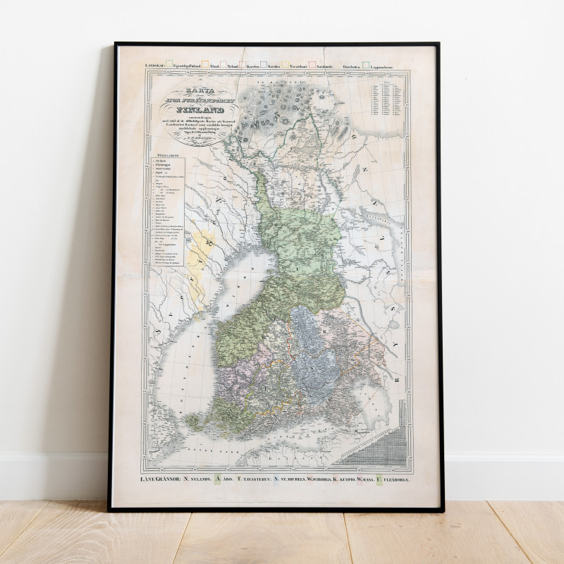 Finland Historisk Karta 1852