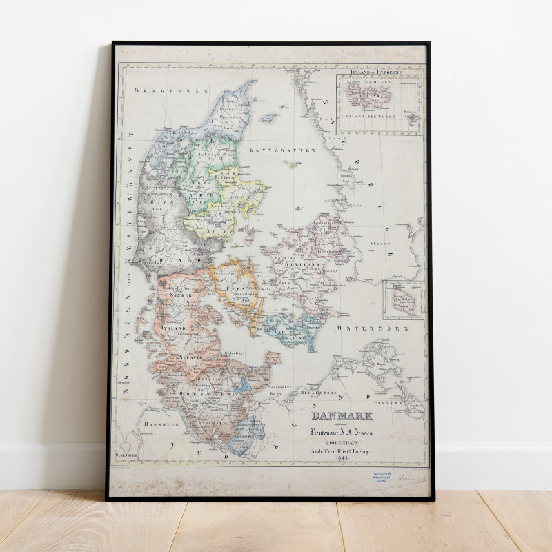 Danmark Historisk Kart 1848
