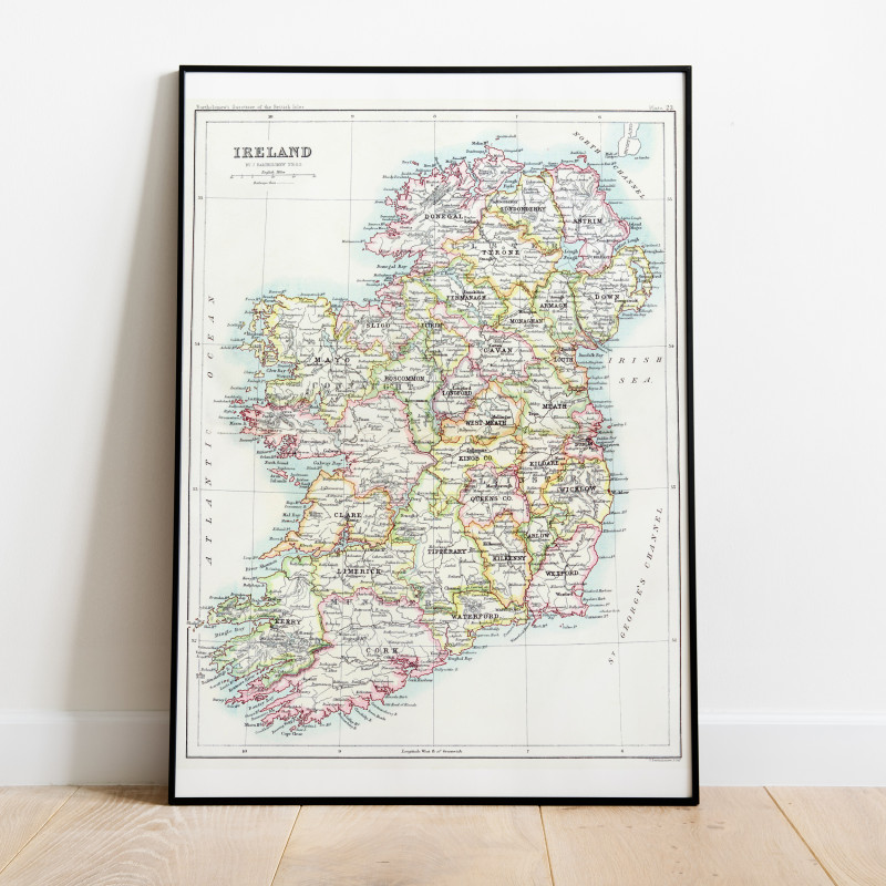 Irland Historisk Karta 1887