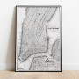 New York City 1850 Historisk Karta