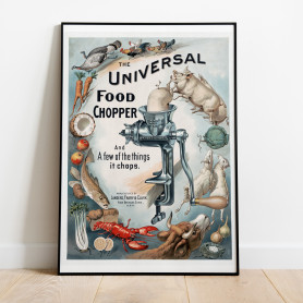 Food Chopper Vintage 1899 Poster