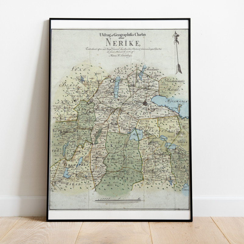 Nerike Närke Historisk Karta 1774