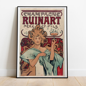 Champagne Ruinart Mucha