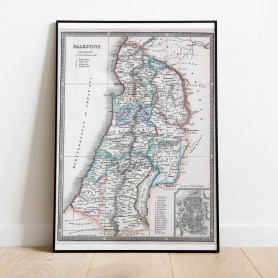 Palestina 1839 Historisk Karta