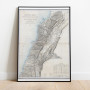Libanon Lebanon Historisk Karta 1862
