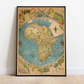 Afrika Africa 1925 Historisk Karta
