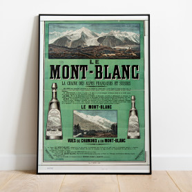 Mont Blanc Likör 1900 Vintage Poster