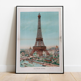 Eiffeltornet Paris Vintage Poster