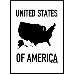 USA Karta Poster