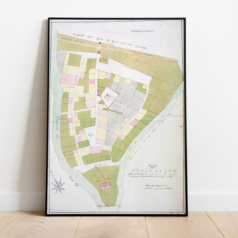 Kungsbacka Historisk Karta 1750
